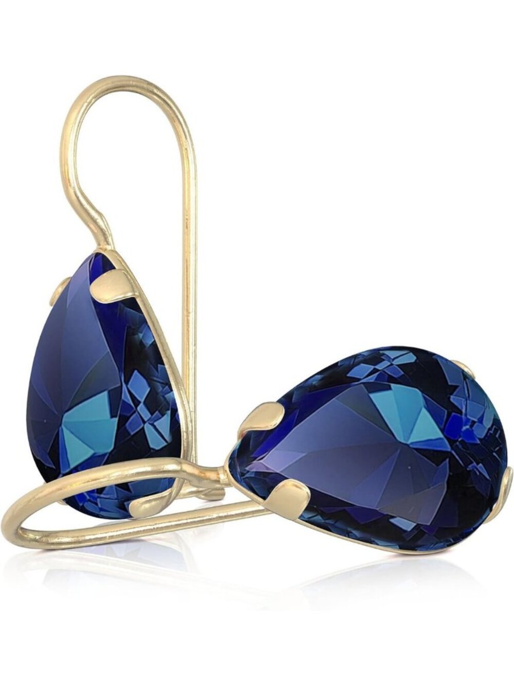 Gold Plated Birthstone Teardrop Dangle Earrings for Elegant Style & Gifts